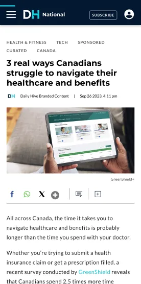 An example of branded content on Daily Hive